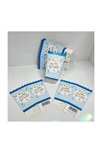 kidspartim Blue Happy Birthday Corn Box
