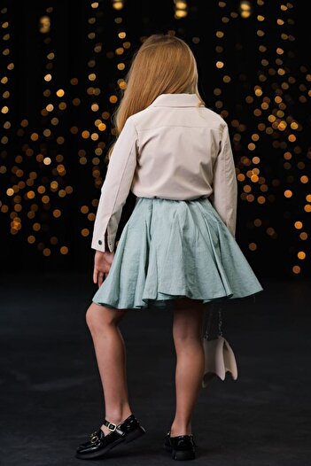 Ribbon kids Girl's Dress and Jacket + Belt + Bag