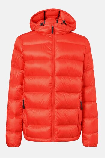 Tchibo Men Solid Long Sleeve Puffer Jacket, Orange