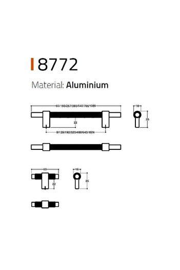 System Düğme Mobilya Kulbu Gold Renk 8mm Kulp (SY8772 0008 GL-GL)
