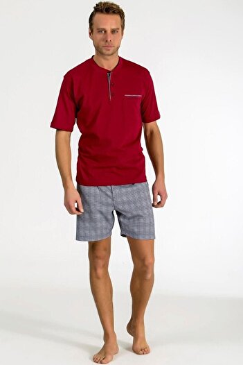 Pierre Cardin 5540 Claret Red Pajamas with Groom's Dowry Shorts & Robot Set of 5