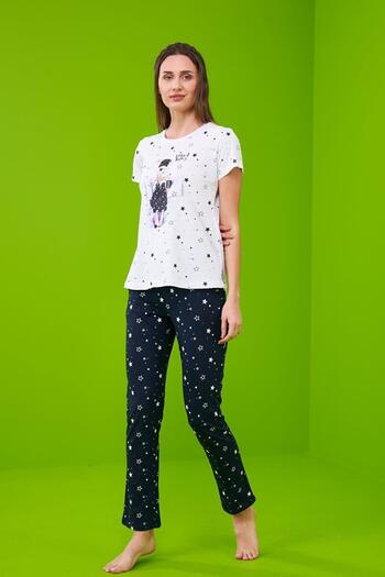 Pjs Pijama Pjs 23102 Γυναικείο Σετ Πυτζάμες με Αστέρι