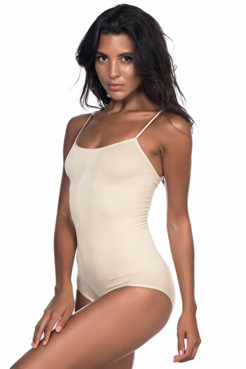 Emay Women's Black Rope Strap Snap Fastener Corset Body 1923