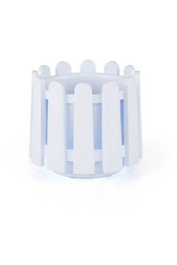 Homelux Fence pot, 6.6 l, UV treated, white, polypropylene
