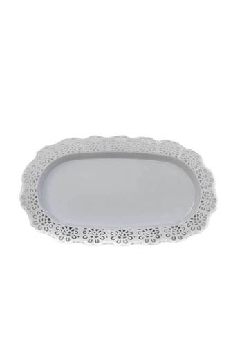 Homelux Lace planter tray, UV treated, white, polypropylene
