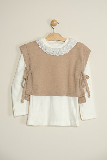 Pina Kids Girls' Sweater Blouse and Pants Set - Tkm.7070