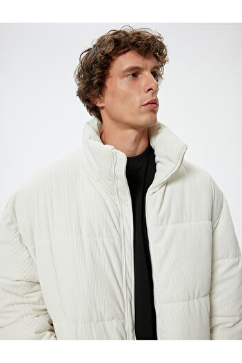 Koton Velvet Look Inflatable Coat