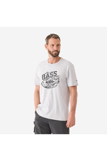 Decathlon Black Bass Short Sleeve Cotton Fisherman T-Shirt