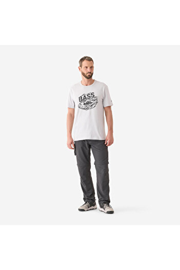 Decathlon Black Bass Short Sleeve Cotton Fisherman T-Shirt