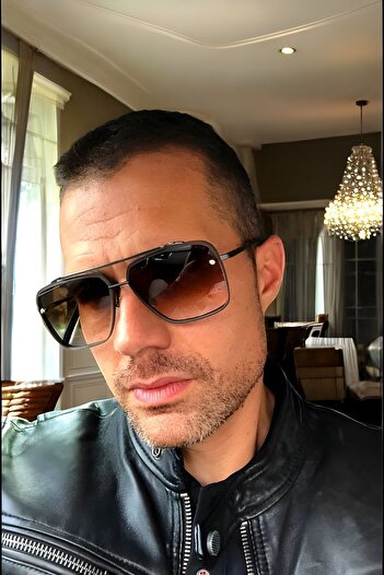 Eyesofia Dika Black Luxury Unisex Titanium Sunglasses