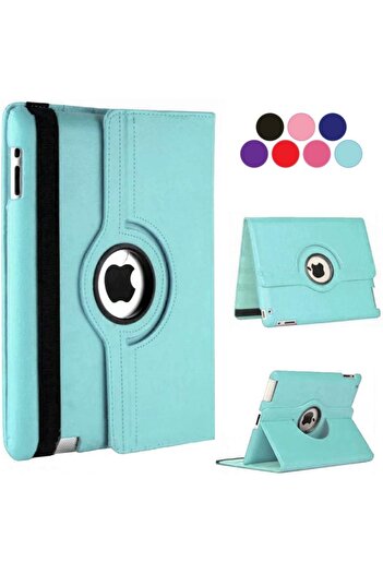 AWH 360° Rotating Stand Leather Smart Cover for iPad Air 3 2019 / Pro 10.5" 2017, Light Blue.