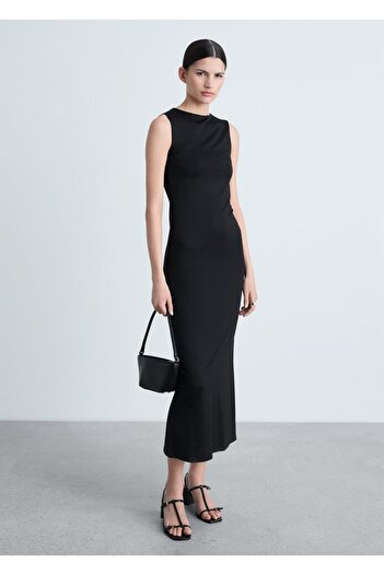MANGO Woman Long Dress with Open Back