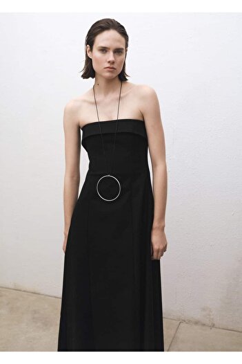 MANGO Woman Strapless A-Line Dress
