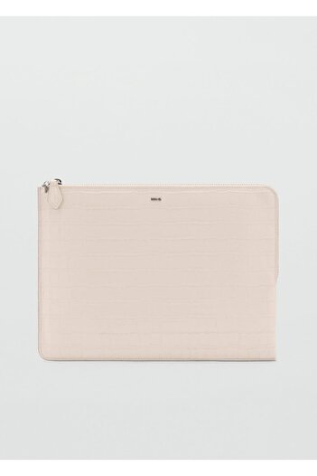 MANGO Woman Crocodile Skin Look Laptop Sleeve
