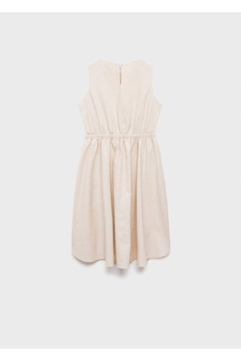 MANGO Kids Wrinkled detailed linen dress