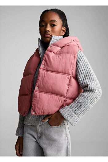 MANGO Kids Hooded quilted vest