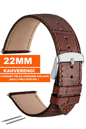 Trendburada 22mm Fossil-welder-wesse-casio-armani-omega-seiko-tissot Saat Deri Saat Kordonu Kayışı PU22