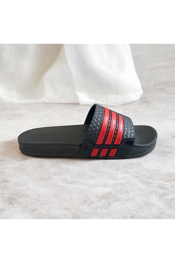 wonent Non-Slip Beach Casual Sports Red Striped Men's Slippers