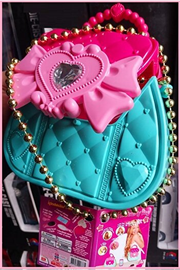 yusela Makeup Beauty Bag with Chain Phone Comb Mirror Pendant Buckle Toy Opening Cover Bag