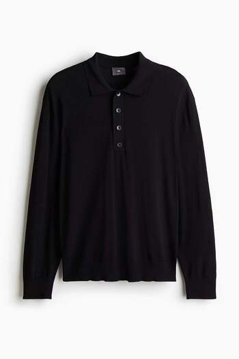 H&M Regular Fit Fine-knit polo shirt