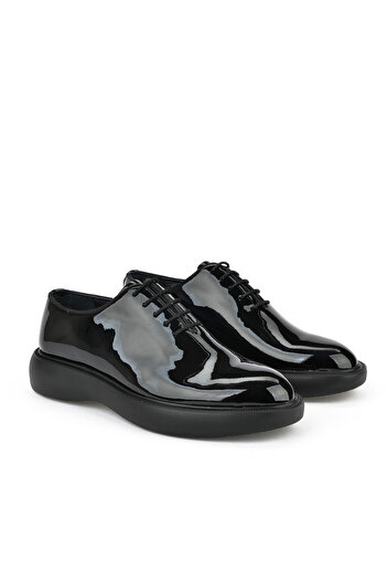 Ziya Men's Black Vegan Leather Shoes - 1511023 Z70906