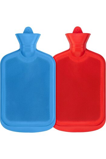 Fipka SteadMax (2 Pack) Hot Water Bottles, 2 Liter Natural Rubber - BPA Free