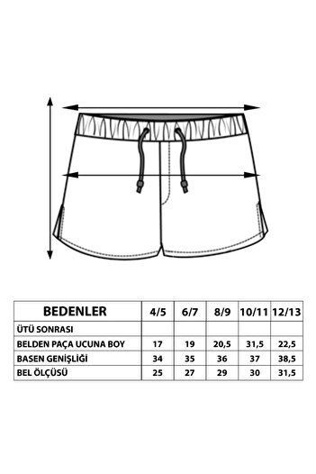 Toontoy Girl's Cool Embroidered Shorts with Two Side Pockets