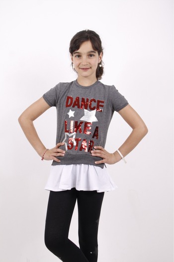 Toontoy Girl - Dance Sequin Embroidered T-shirt