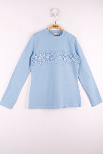 Toontoy Girl's Lace School T-Shirt