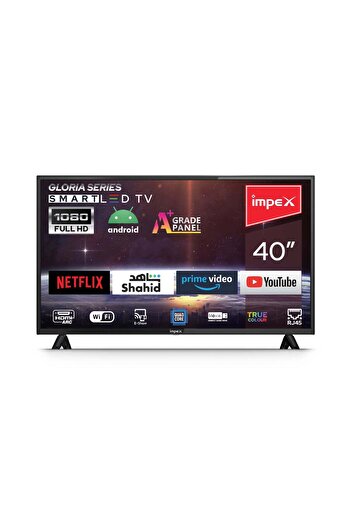 İMPEX 40 Inch FHD Smart TV-Frame Less Design Mirror Cast And E-Share, HDMI\USB\ Wi-Fi,Netflix, YouTube