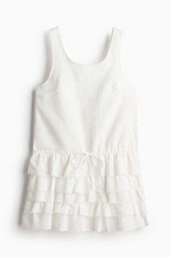 H&M Raw-edge tiered-skirt dress
