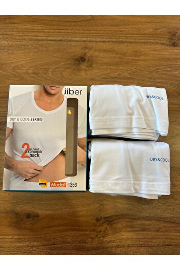 Jiber Men's V-Neck Modal Undershirt - 2-Piece Cool Box