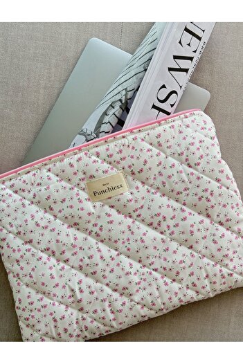 Punchiess Pink Crispy Floral Tablet Case 11 Inch