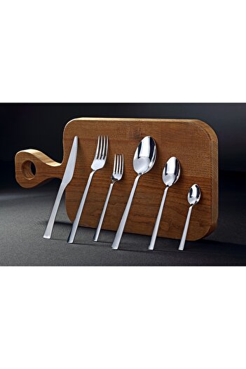 Gökdil Tuana 36-Piece Plain 6-Person Steel Fork & Spoon & Knife Set