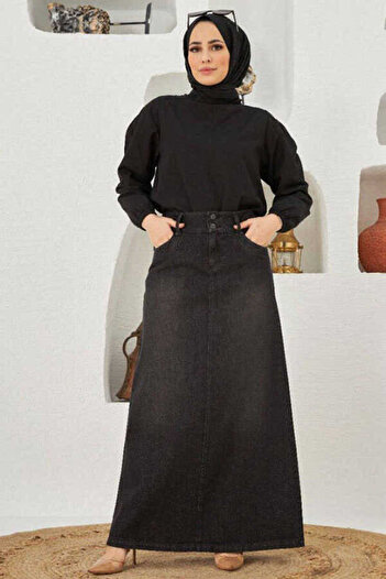 Neways Black Denim Skirt - 2058 Model