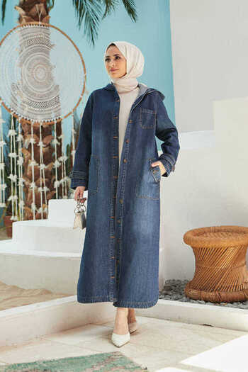 Neways Battal 6329 Denim Hooded - Dark Blue