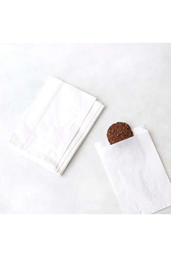 Bimotif White Paper Bag 12X20 cm - 50 Pcs