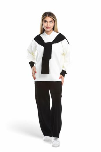 NEWCO Women's Scarf Model Double Knitting Suit