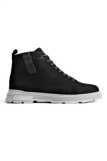 Lal Shoes & Bags Jewel Чоловічі черевики з натуральною шкірою, шнурівкою та блискавкою - чорні