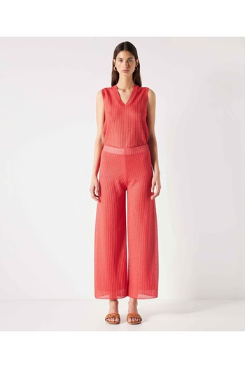 İpekyol Textured Relaxed Cut Knitwear Trousers