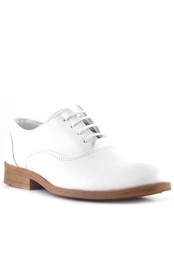 Rakerplus Tuxedo White Skin Laced Children's Classic Shoes