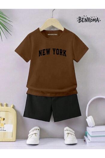 BENROMA Unisex Kids Shorts Set - Character Printed