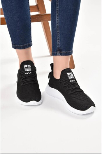 iskarpino Unisex Black and White Mesh Sneakers Lightweight and Comfortable Casual Sneakers