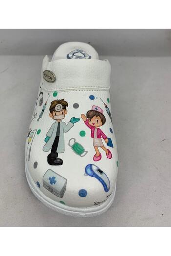 Hipokrat Medikal Sabo Hippocrates White Doctor/Nurse Printed Sabo