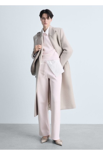 MANGO Woman Wideleg Cotton Jogger Pants