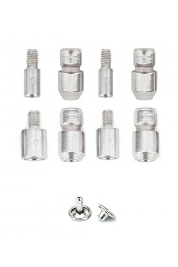 deri hobi 4Pcs - Double Head (Double Cap) Rivet (Rivet) Mold Set