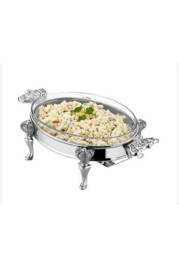 Paçi 3 Lt Oval Luxury Heated Glass Serving Pot