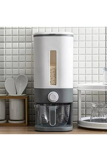 1st Rice Dispenser and Storage Box 10kg Storage Capacity - Grey