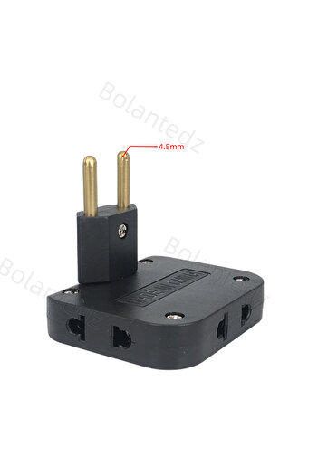 Choice black EU Plug 3 AC Outlet Power Strip Multiprise 1 Convert 3 Extension Electrical Socket 180° Rotati
