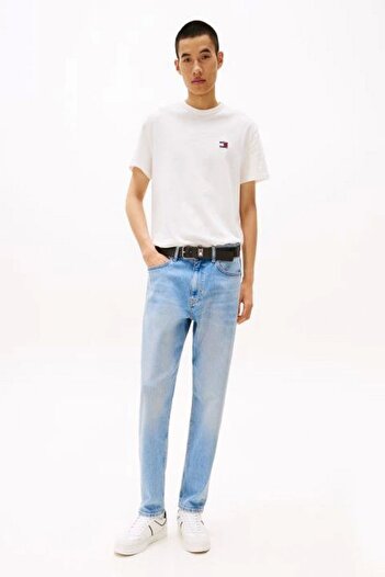 Tommy Hilfiger Tommy Hilfiger Men Ecru Regular Fit Badge Short Sleeve T-Shirt